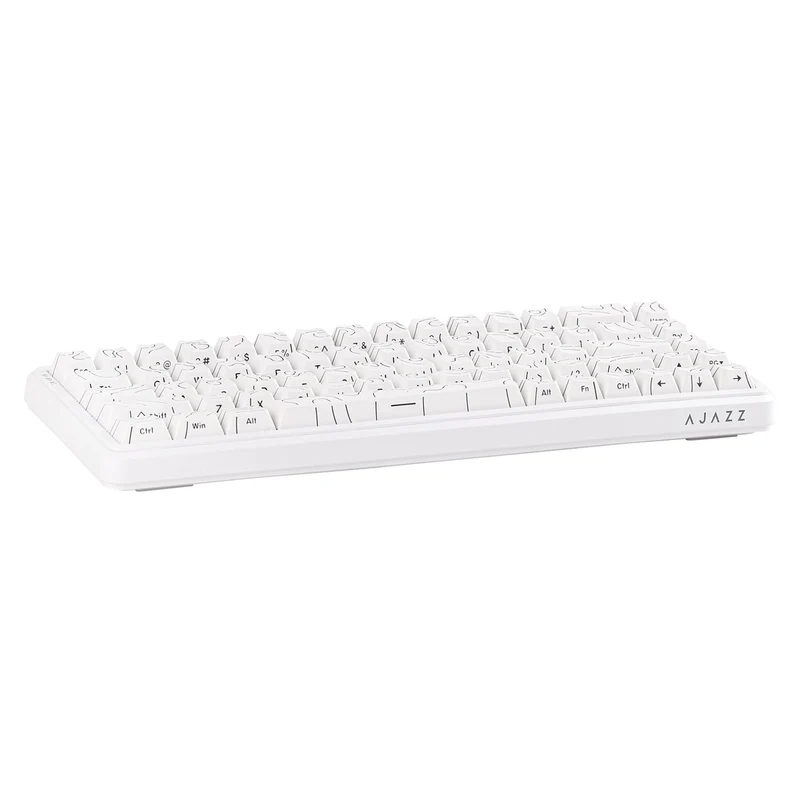 Ajazz AK680 Max RGB Wired 68-Keys Gasket-Mounted Hot Swappable Mechanical Keyboard (Contour White) (Magnetic Grain Hifi Switch)