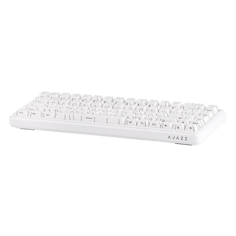 Ajazz AK680 Max RGB Wired 68-Keys Gasket-Mounted Hot Swappable Mechanical Keyboard (Contour White) (Magnetic Grain Hifi Switch)