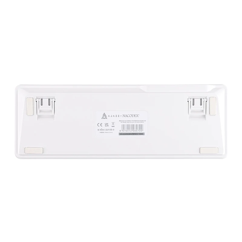 Ajazz AK680 Max RGB Wired 68-Keys Gasket-Mounted Hot Swappable Mechanical Keyboard (Contour White) (Magnetic Grain Hifi Switch)