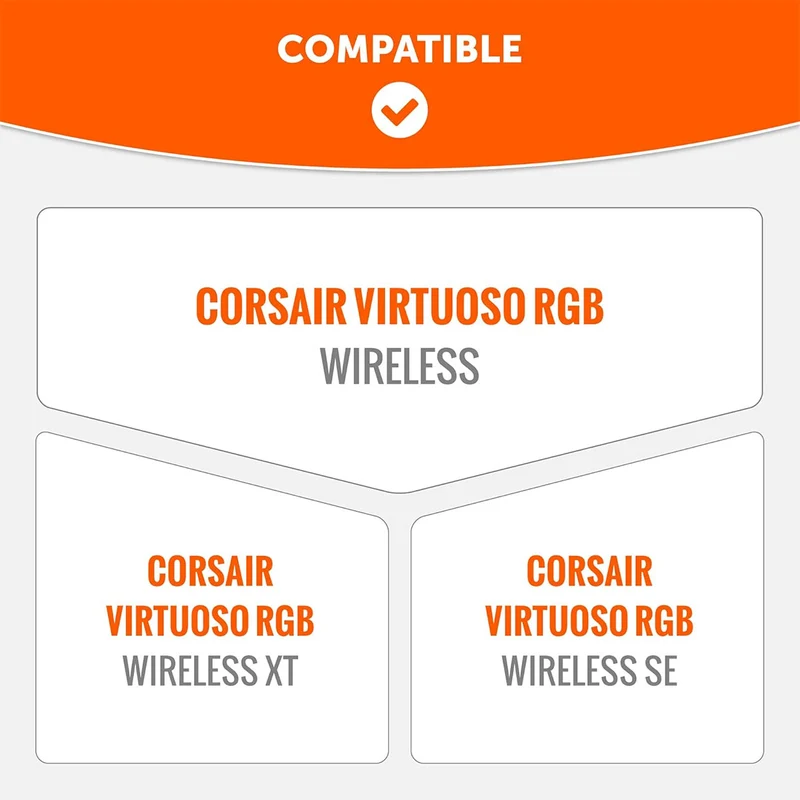 Wicked Cushions Corsair Virtuoso Silicone Headband Cover - WC BandZ Virtuoso V2 (Black, Black Camo, Geo Grey, Gold Marble)
