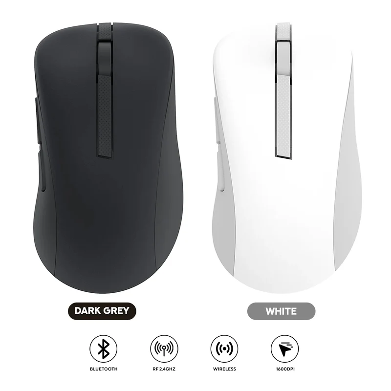 Asus MD102 Wireless Mouse (White, Dark Grey)