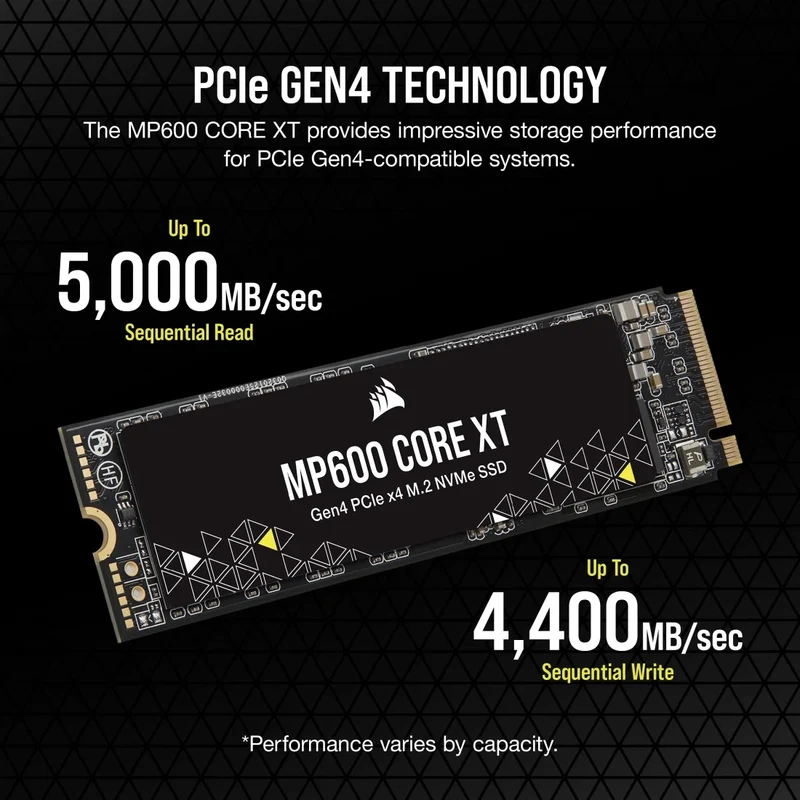 Corsair MP600 Core XT 1TB PCIe Gen4 x4 NVMe 1.4 M.2 SSD (CSSD-F1000GBMP600CXTR2)
