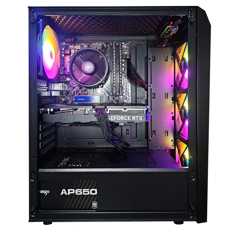Alpha Cronus Black Desktop Gaming PC | AMD Ryzen 5 5600 | 16GB RAM | 512GB SSD | with WiFi + Bluetooth | GeForce RTX 4060 | Windows 11 Pro