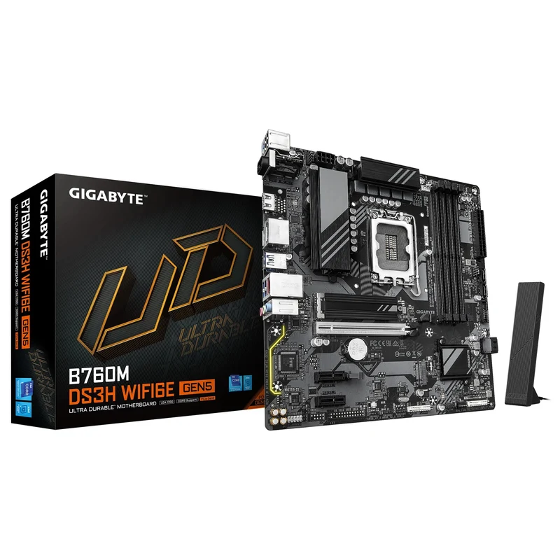 Gigabyte B760M DS3H WiFi6E Gen5 DDR5 Intel Ultra Durable Motherboard