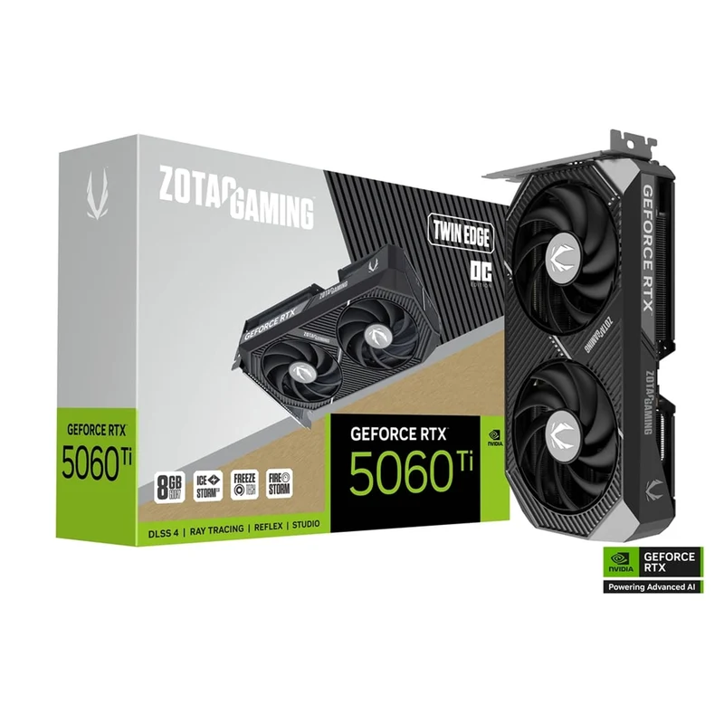 Zotac Gaming GeForce RTX 5060 Ti 8GB Twin Edge OC GDDR7 Graphics Card (ZT-B50610H-10M)