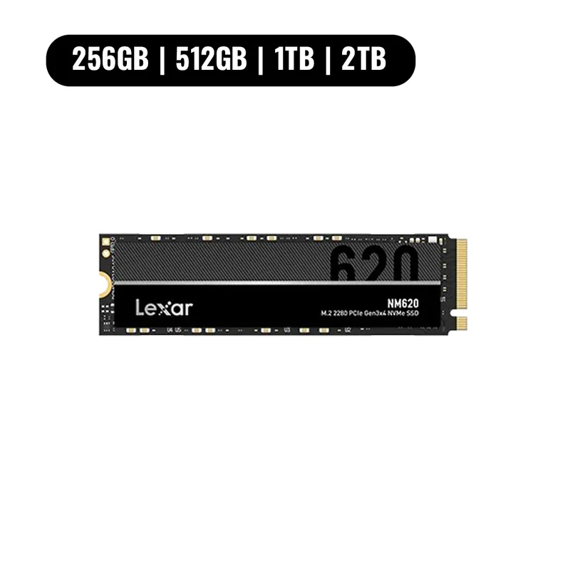 Lexar NM620 M.2 2280 3500MB/s Read PCIe Gen3x4 NVMe SSD (256GB, 512GB, 1TB, 2TB) (LNM620X512G-RNNNG, LNM620X001T-RNNNG, LNM620X002T-RNNNG)
