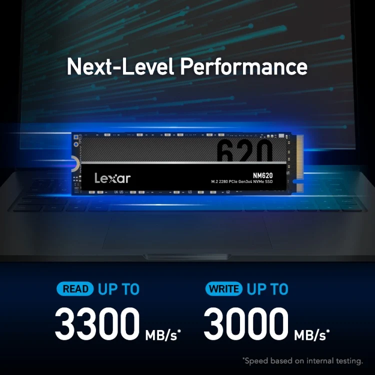 Lexar NM620 M.2 2280 3500MB/s Read PCIe Gen3x4 NVMe SSD (256GB, 512GB, 1TB, 2TB) (LNM620X512G-RNNNG, LNM620X001T-RNNNG, LNM620X002T-RNNNG)
