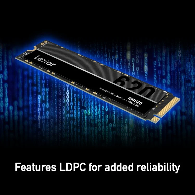 Lexar NM620 M.2 2280 3500MB/s Read PCIe Gen3x4 NVMe SSD (256GB, 512GB, 1TB, 2TB) (LNM620X512G-RNNNG, LNM620X001T-RNNNG, LNM620X002T-RNNNG)