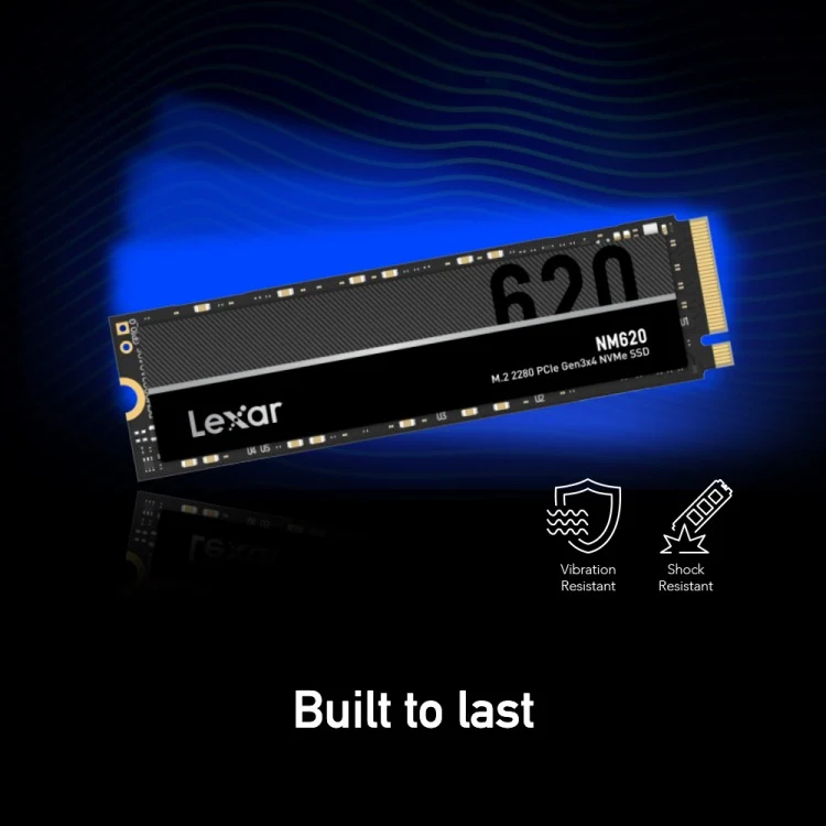 Lexar NM620 M.2 2280 3500MB/s Read PCIe Gen3x4 NVMe SSD (256GB, 512GB, 1TB, 2TB) (LNM620X512G-RNNNG, LNM620X001T-RNNNG, LNM620X002T-RNNNG)