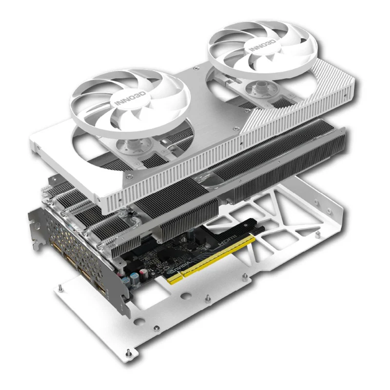 INNO3D GeForce RTX 5060 Ti Twin X2 OC 8GB GDDR7 Graphics Card (White) (N506T2-08D7X-193075W)