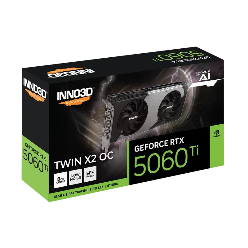 INNO3D GeForce RTX 5060 Ti Twin X2 OC 8GB GDDR7 Graphics Card (N506T2-08D7X-193075N)