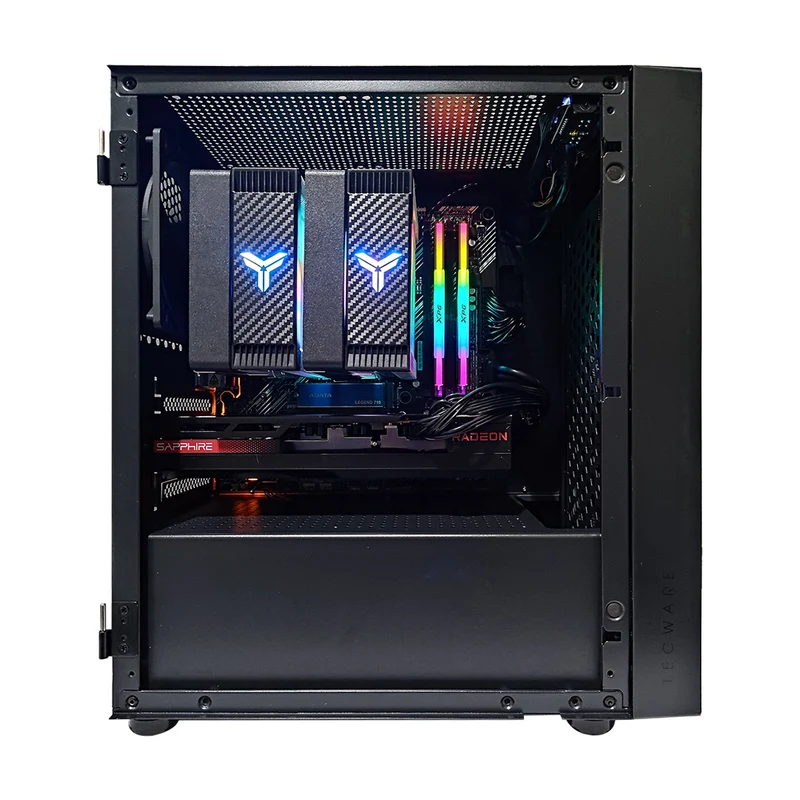 Alpha Nexus Air Black Desktop Gaming PC | AMD Ryzen 5 5500 | 16GB RAM | 512GB SSD | RX 7600 | Windows 11 Pro