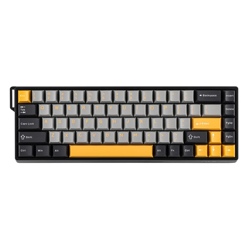 Aula WIN68HE 68-Key RGB 65% Wired Magnetic Switch Gaming Keyboard (Wing Chun Switch) (Grey/Yellow/Black)