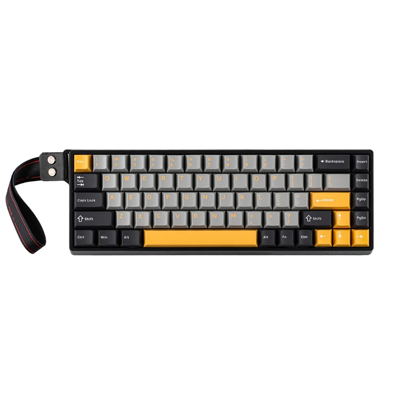 Aula WIN68HE 68-Key RGB 65% Wired Magnetic Switch Gaming Keyboard (Wing Chun Switch) (Grey/Yellow/Black)