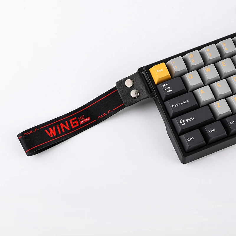 Aula WIN68HE 68-Key RGB 65% Wired Magnetic Switch Gaming Keyboard (Wing Chun Switch) (Grey/Yellow/Black)