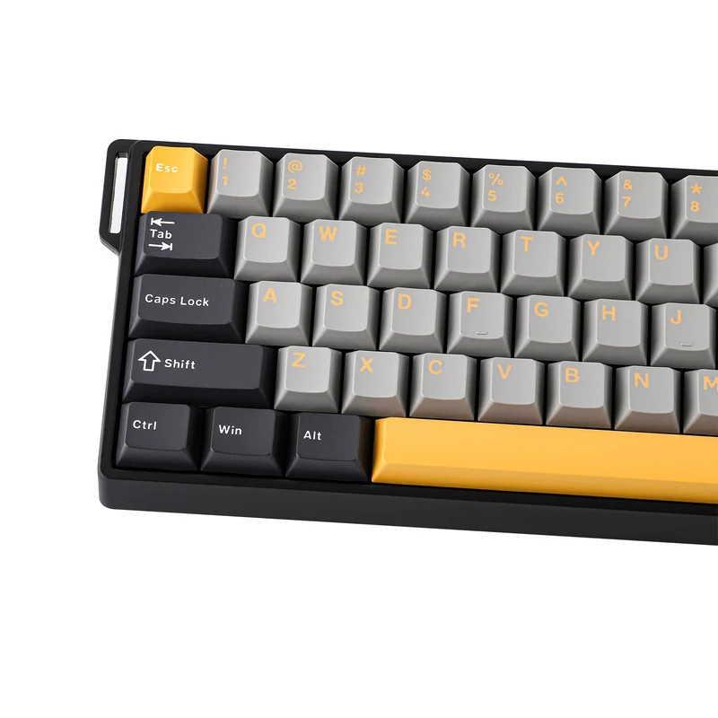 Aula WIN68HE 68-Key RGB 65% Wired Magnetic Switch Gaming Keyboard (Wing Chun Switch) (Grey/Yellow/Black)