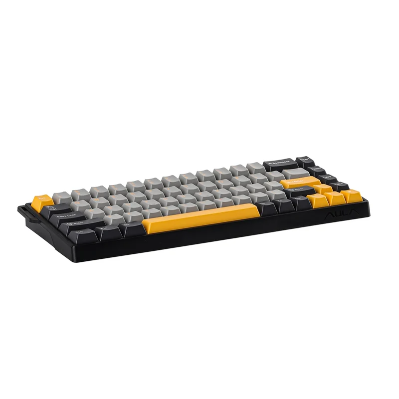 Aula WIN68HE 68-Key RGB 65% Wired Magnetic Switch Gaming Keyboard (Wing Chun Switch) (Grey/Yellow/Black)