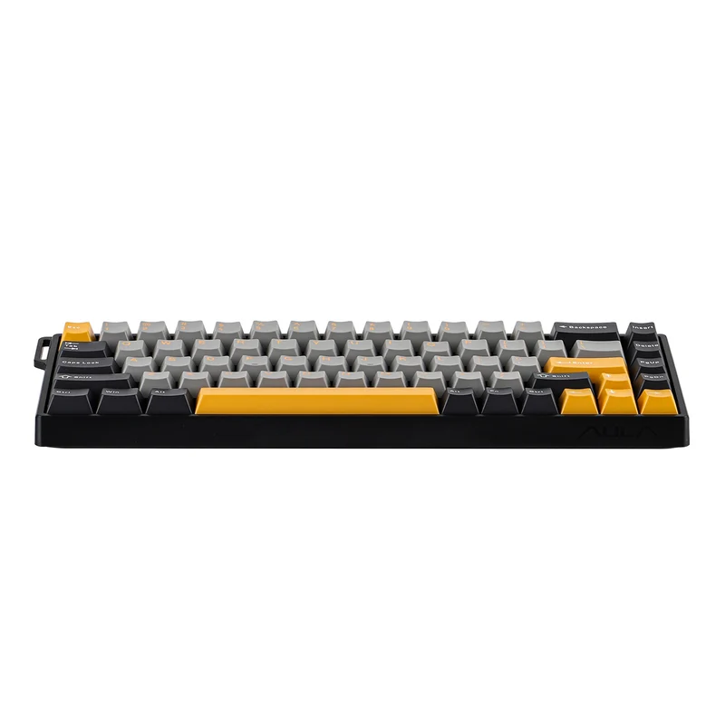 Aula WIN68HE 68-Key RGB 65% Wired Magnetic Switch Gaming Keyboard (Wing Chun Switch) (Grey/Yellow/Black)