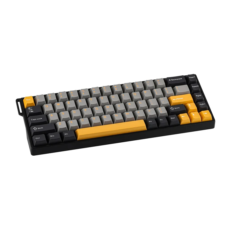 Aula WIN68HE 68-Key RGB 65% Wired Magnetic Switch Gaming Keyboard (Wing Chun Switch) (Grey/Yellow/Black)