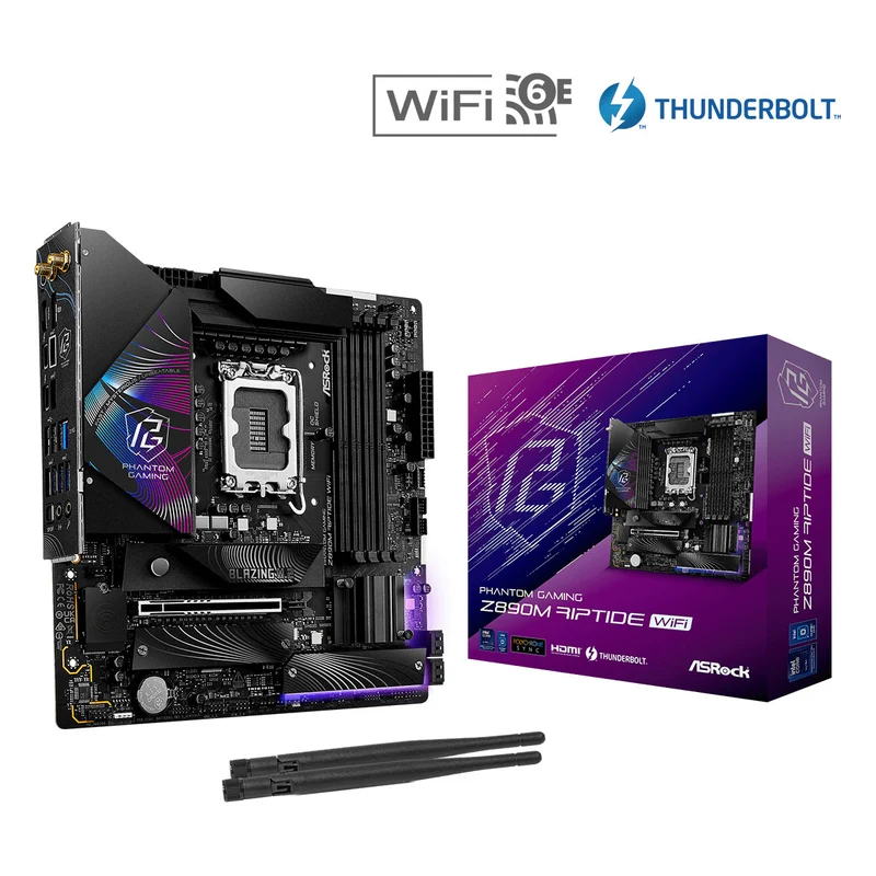 Asrock Phantom Gaming Z890M Riptide Wifi Intel Motherboard