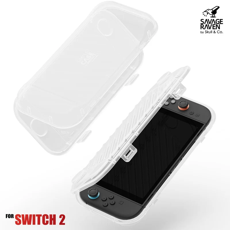 Skull & Co. Simple Case for Nintendo Switch 2 (Smoky Black, Crystal Clear)