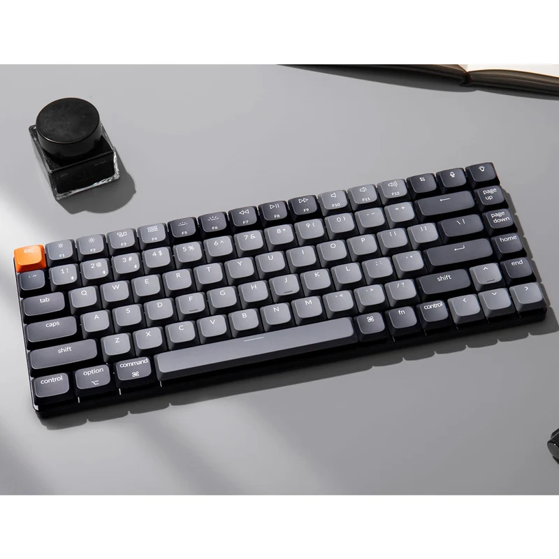 Keychron K3 MAX QMK/VIA RGB Backlight Compact Wireless Mechanical Keyboard Version 3 - Black/Grey (Low Profile Gateron Mechanical Red Switch, Low Profile Gateron Mechanical Brown Switch) (K3X-H1, K3X-H3)