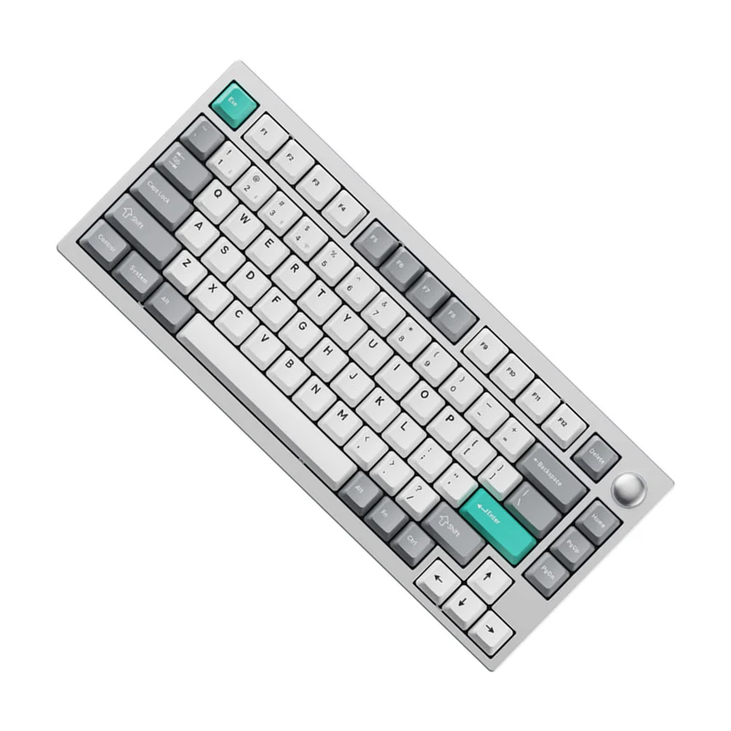 Keychron Lemokey P1 QMK/VIA Fully Assembled with Knob (Pro Version) RGB Backlight Hot-Swappable 75% Custom Gaming Keyboard - Space Silver (Super Banana Switch) (P1P-X4)