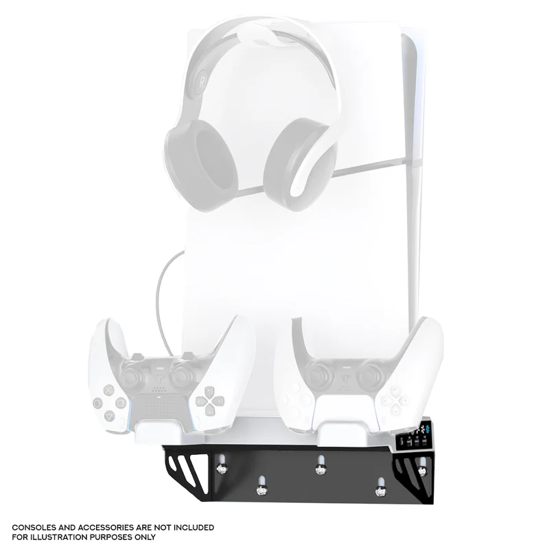OIVO Wall Mounted Cooling Stand with Controller Charger for PS5 / PS5 Slim / PS5 Pro (Black/White) (VG-P5326X-Pro)