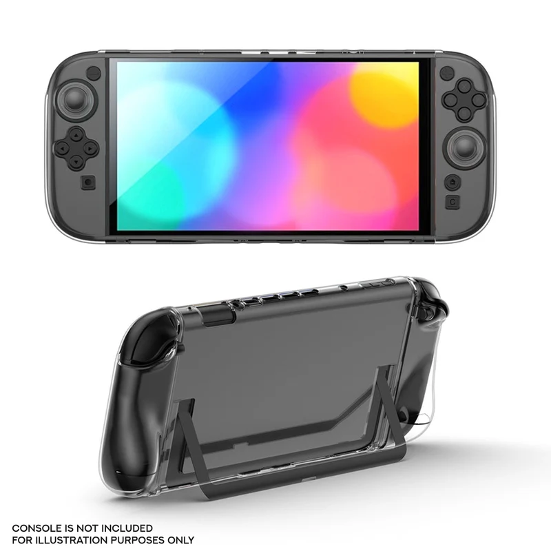 IINE PC Protective Case Set with Raised Back for Nintendo Switch 2 (Transparent) (L1094)