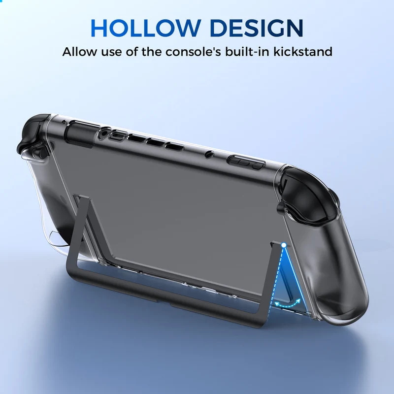 IINE PC Protective Case Set with Raised Back for Nintendo Switch 2 (Transparent) (L1094)