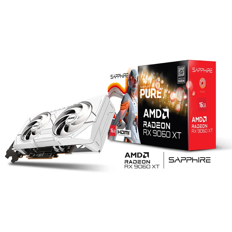 Sapphire Pure AMD Radeon RX 9060 XT Gaming OC 16GB GDDR6 Graphics Card