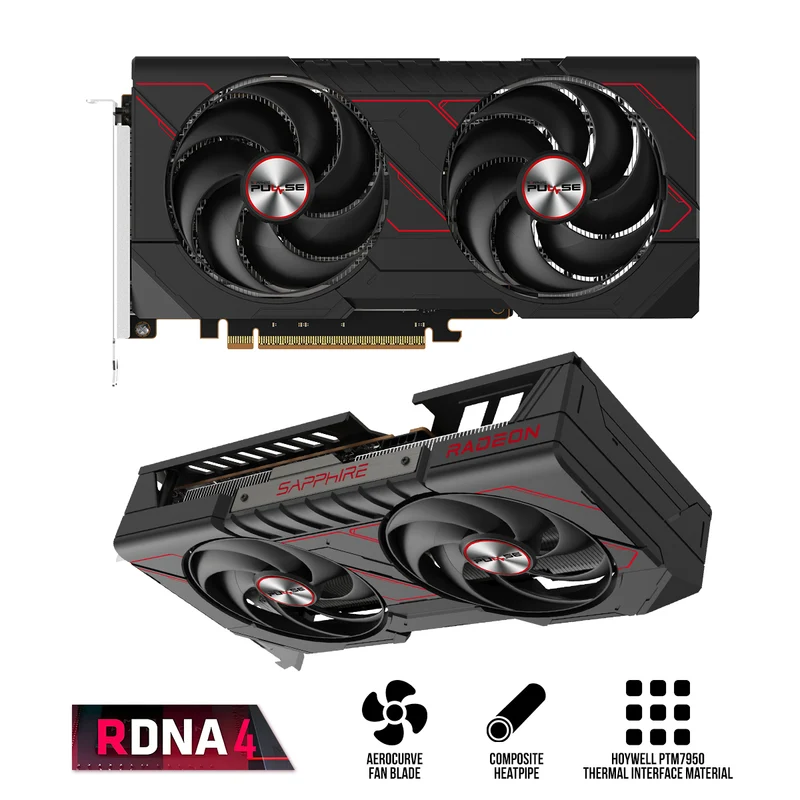 Sapphire Pulse AMD Radeon RX 9060 XT Gaming OC 8GB GDDR6 Graphics Card