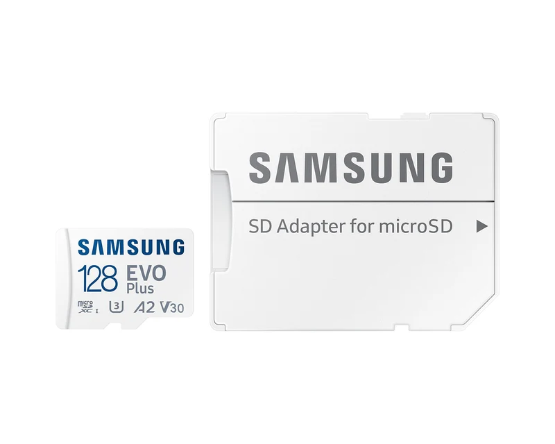 Samsung Evo Plus microSDXC UHS-I 160mb/s Read Memory Card with SD Adapter (64GB, 128GB)