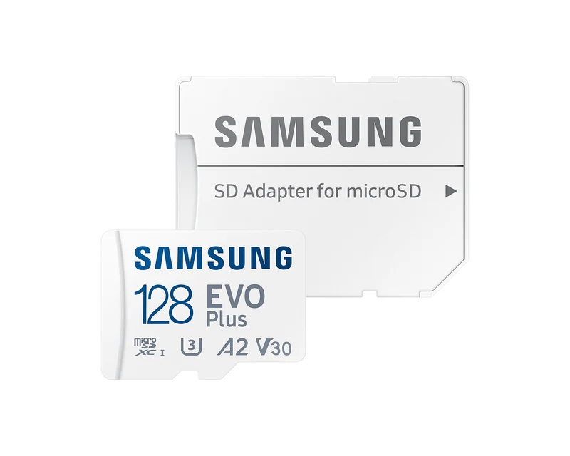 Samsung Evo Plus microSDXC UHS-I 160mb/s Read Memory Card with SD Adapter (64GB, 128GB)