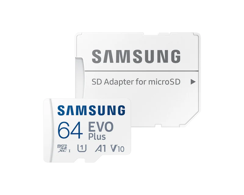 Samsung Evo Plus microSDXC UHS-I 160mb/s Read Memory Card with SD Adapter (64GB, 128GB)
