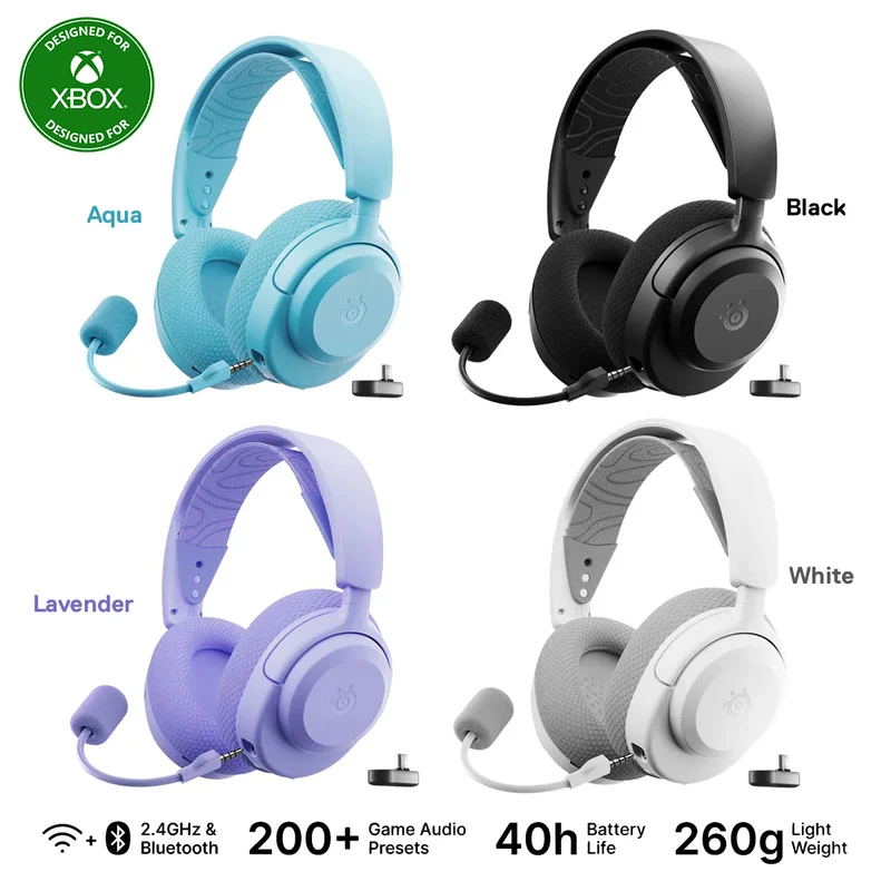 SteelSeries Arctis Nova 3X Wireless Multi-Platform Gaming Headset (Aqua, Black, Lavender, White)