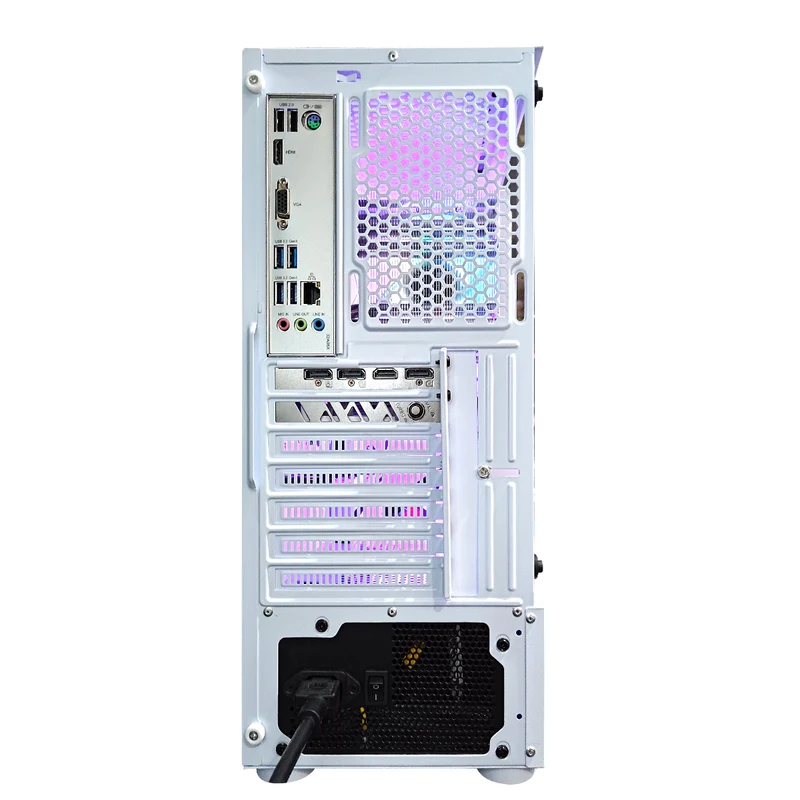 Alpha Aurora White Desktop Gaming PC | AMD Ryzen 5 5500 | 16GB RAM | 512GB SSD | RTX 4060 | Windows 11 Pro