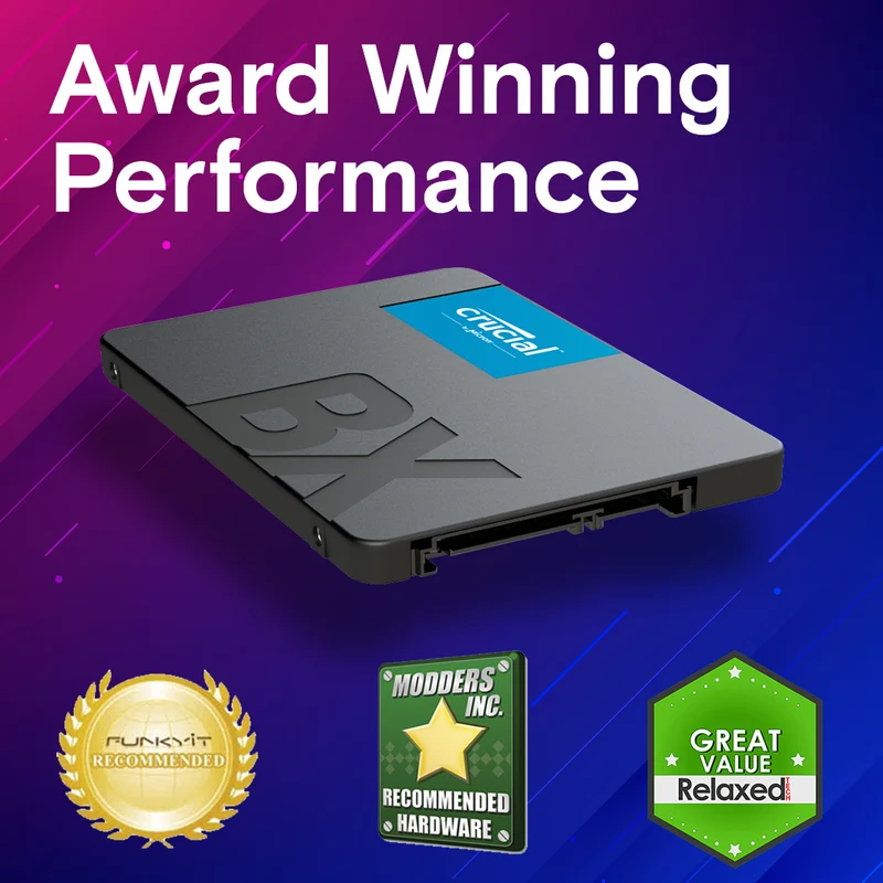 Crucial BX500 3D NAND SATA 2.5-Inch SSD (240GB, 500GB, 1TB, 4TB)
