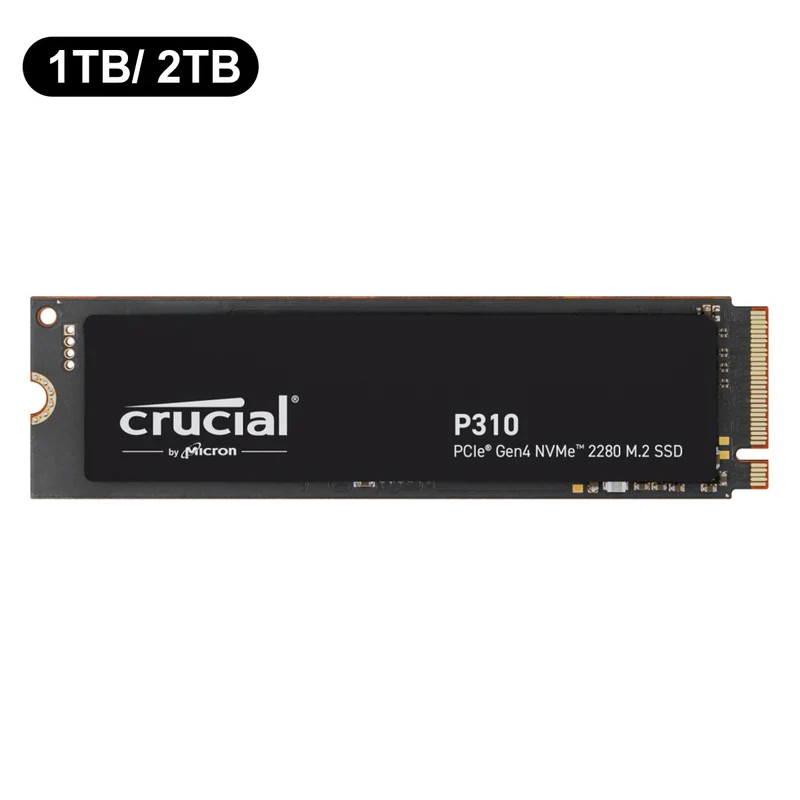 Crucial P310 PCIe Gen4 NVMe 2280 M.2 SSD (1TB, 2TB) (CT1000P310SSD8, CT2000P310SSD8)