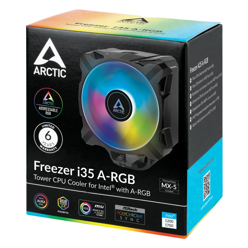 Arctic Freezer i35 A-RGB Tower CPU Cooler for Intel (ACFRE00104A)