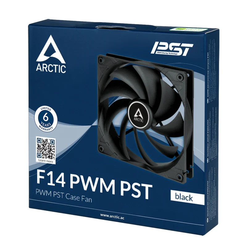 Arctic F14 PWM PST 140mm PWM Single Fan (Black) (ACFAN00219A)