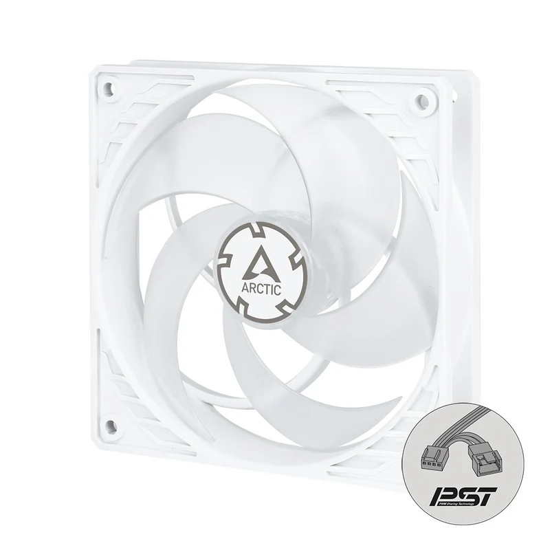 Arctic P12 PWM PST Pressure-Optimised 120mm Single Fan (White/Transparent) (ACFAN00132A)