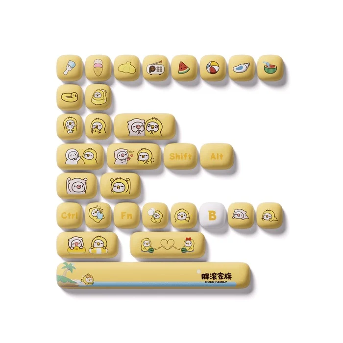Akko Poco Family - Poco Duck Keycap Set MOG Profile 136 Keys