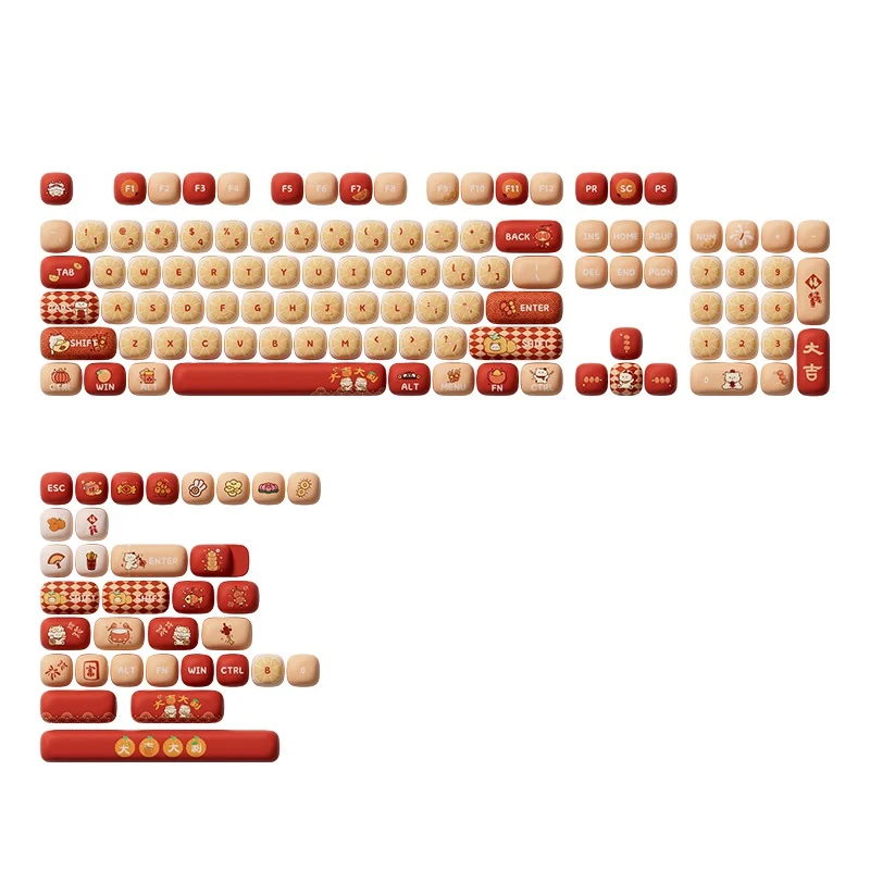 Akko Lucky Tangerine Keycap Set MOG Profile 137 Keys