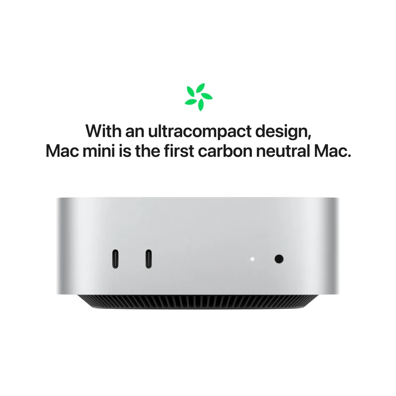 Apple Mac Mini M4 Chip with 10-core CPU and 10-core GPU 16GB Unified Memory + 256GB SSD Wi-Fi + Ethernet (Silver) (MU9D3ZP/A)