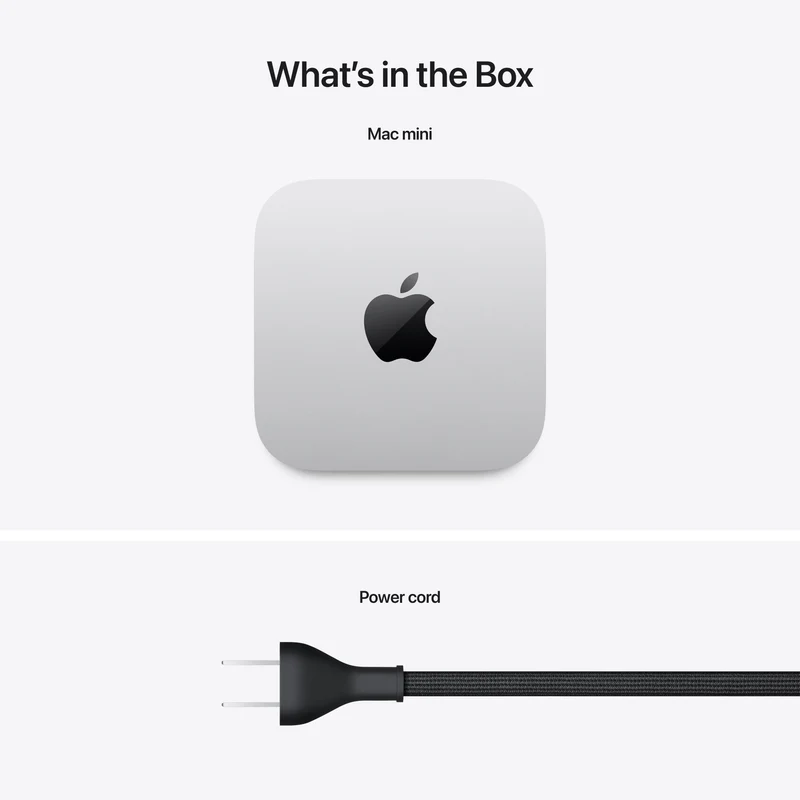 Apple Mac Mini M4 Chip with 10-core CPU and 10-core GPU 16GB Unified Memory + 256GB SSD Wi-Fi + Ethernet (Silver) (MU9D3ZP/A)
