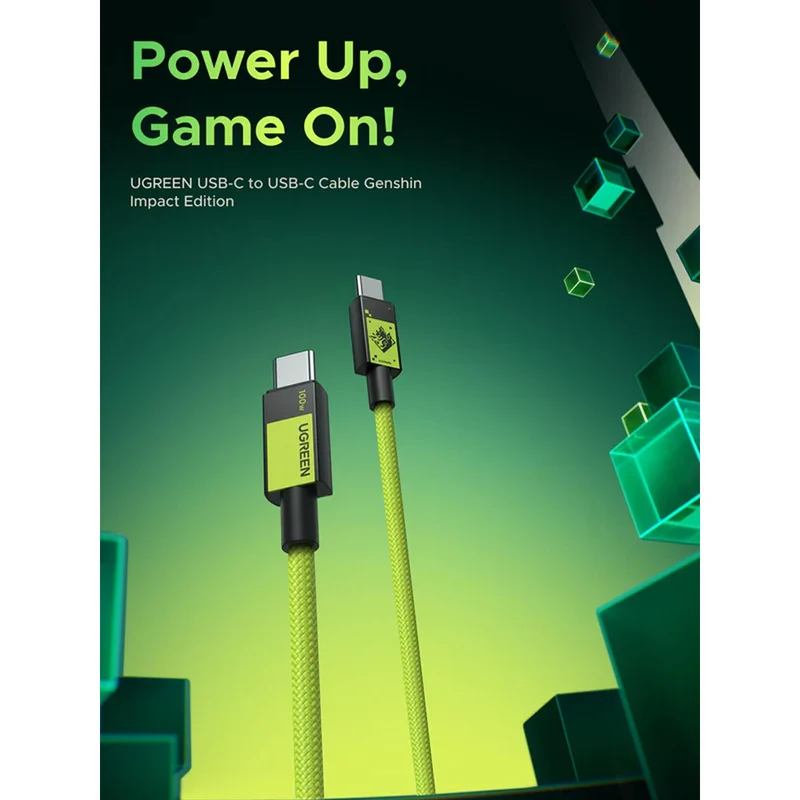 Ugreen USB-C to USB-C 100W PD Fast Charging Cable Genshin Impact Ed. - 1M (L512/45063GI)