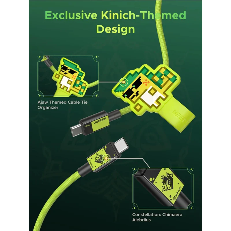 Ugreen USB-C to USB-C 100W PD Fast Charging Cable Genshin Impact Ed. - 1M (L512/45063GI)