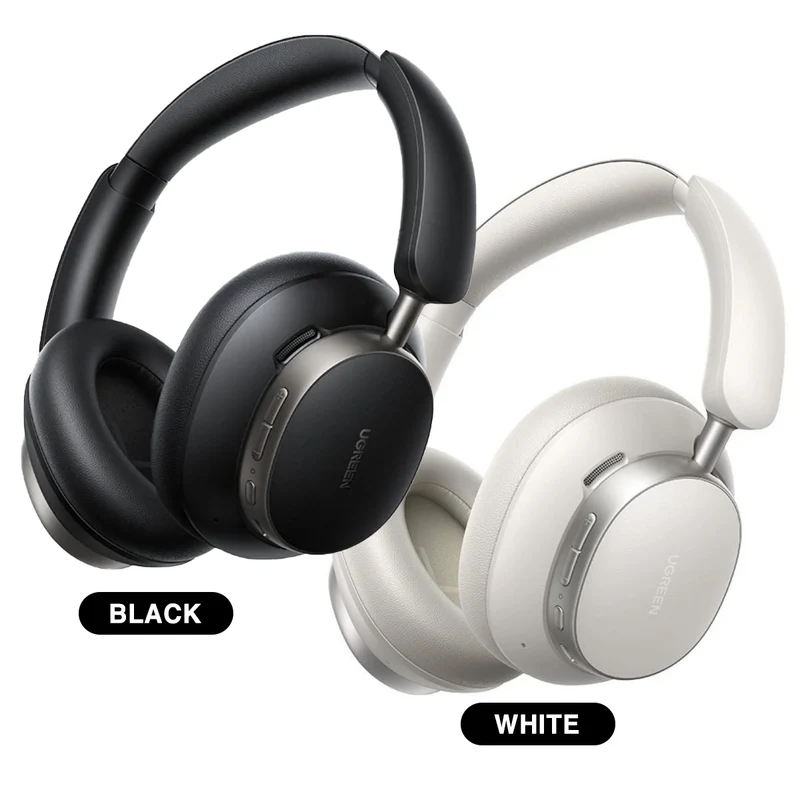 Ugreen Studio Pro Hybrid Active Noise-Cancelling Headphones (Black, White)