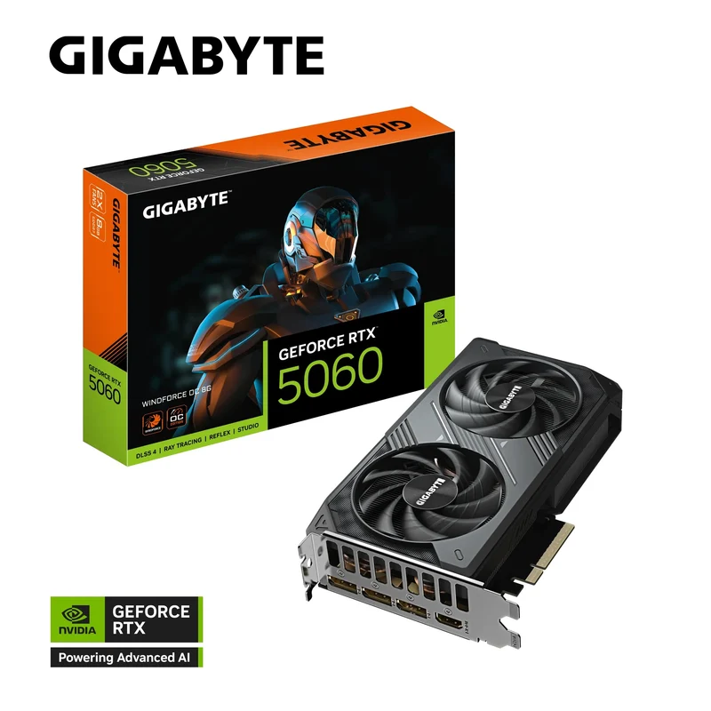 Gigabyte GeForce RTX 5060 Windforce OC 8GB GDDR7 Graphics Card